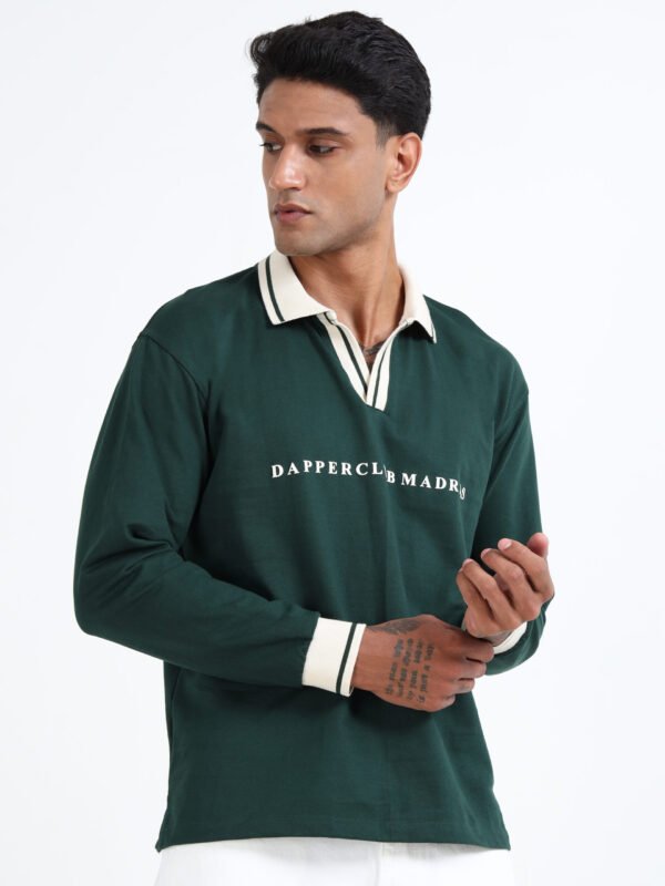 Green polo full sleeve T-Shirt - Image 4
