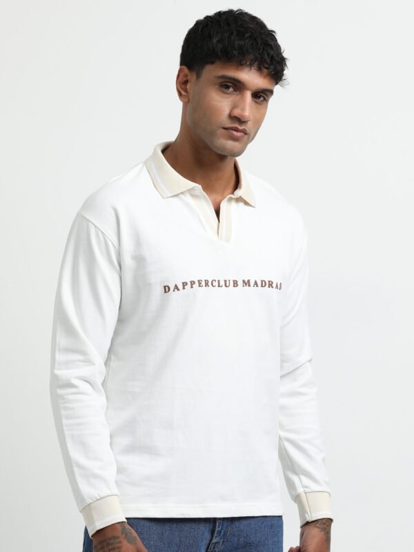 White polo full sleeve T-Shirt - Image 4