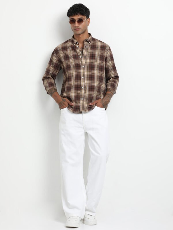 Chocolate brown sandal checks - Image 7
