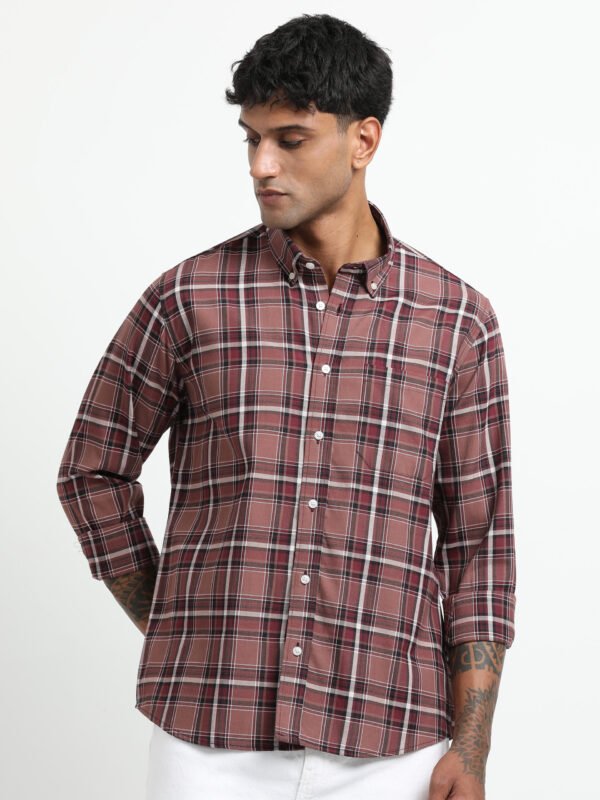 Dark purple white checks - Image 2