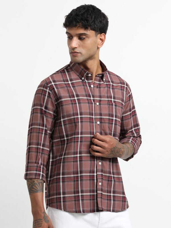 Dark purple white checks - Image 3