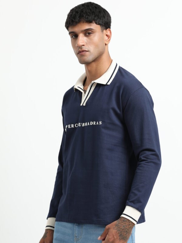 Blue polo full sleeve T-Shirt - Image 3