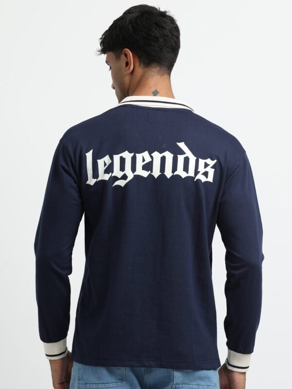 Blue polo full sleeve T-Shirt - Image 5