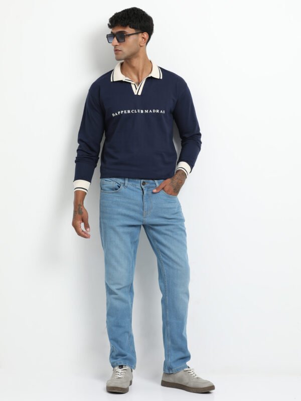 Blue polo full sleeve T-Shirt - Image 7