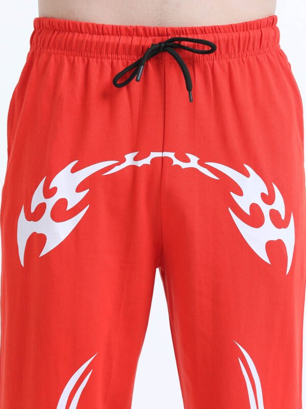 Orange maximalist White Printed relaxed fit, track pant - Image 5
