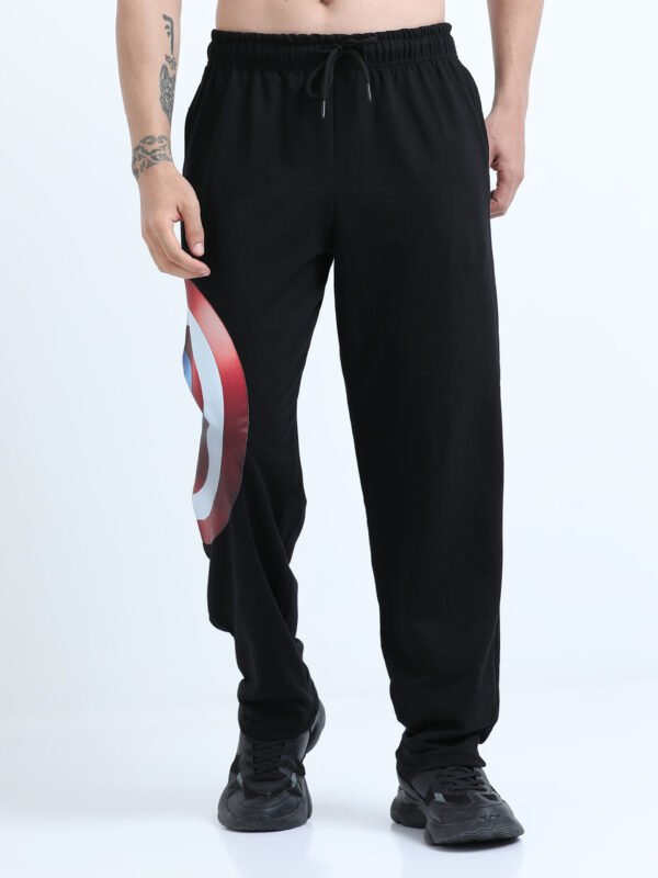 Black Captain America, relaxed fit, track pant - Image 2