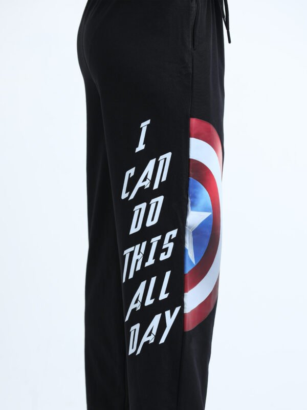 Black Captain America, relaxed fit, track pant - Image 3