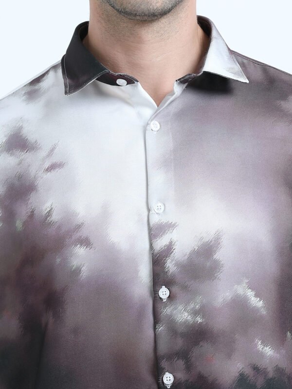 Premium Brown Printed Shirt - Image 3