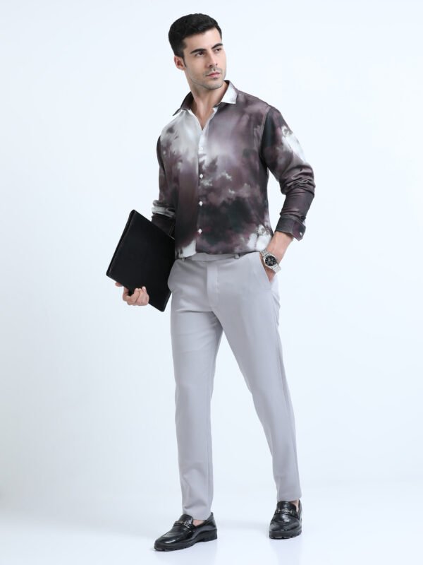 Premium Brown Printed Shirt - Image 4