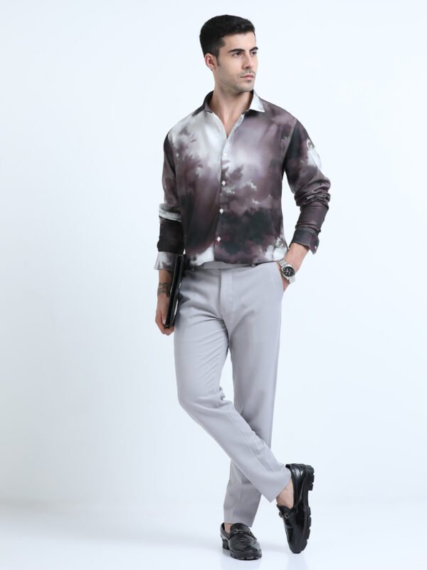 Premium Brown Printed Shirt - Image 5