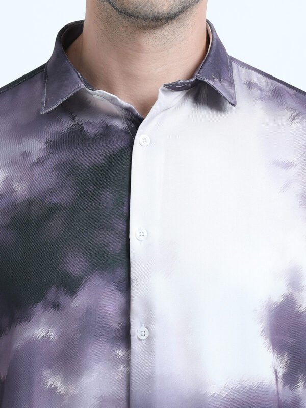 Premium Purple Printed Shirt - Image 7
