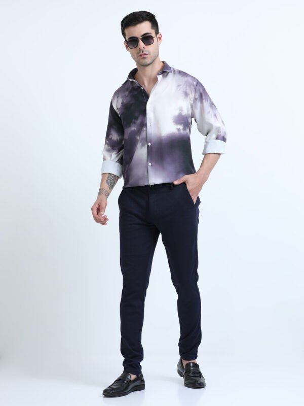 Premium Purple Printed Shirt - Image 3