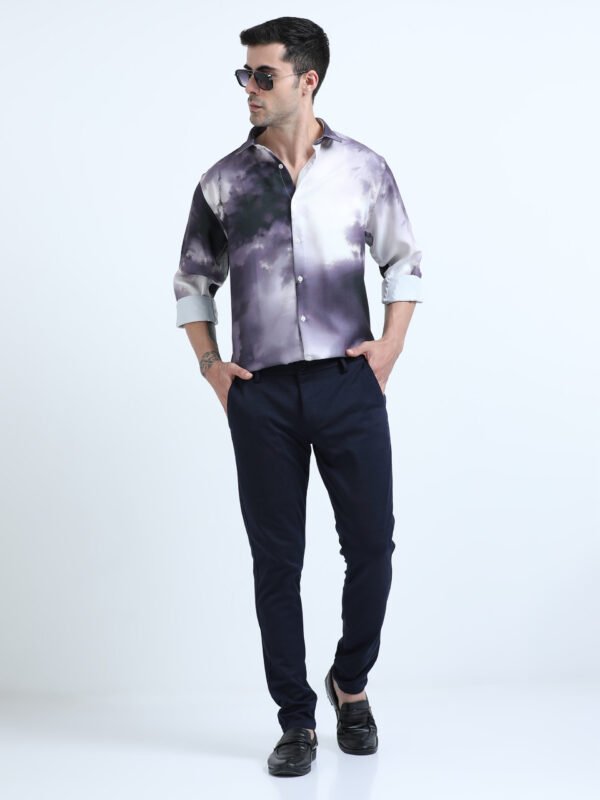 Premium Purple Printed Shirt - Image 4