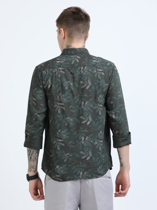 Premium Green Printed Shirt - Image 3