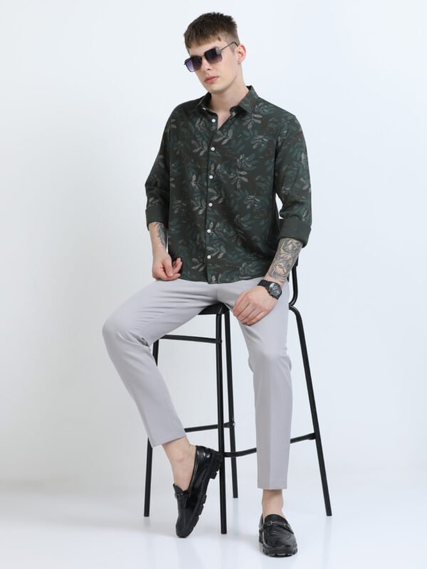 Premium Green Printed Shirt - Image 5